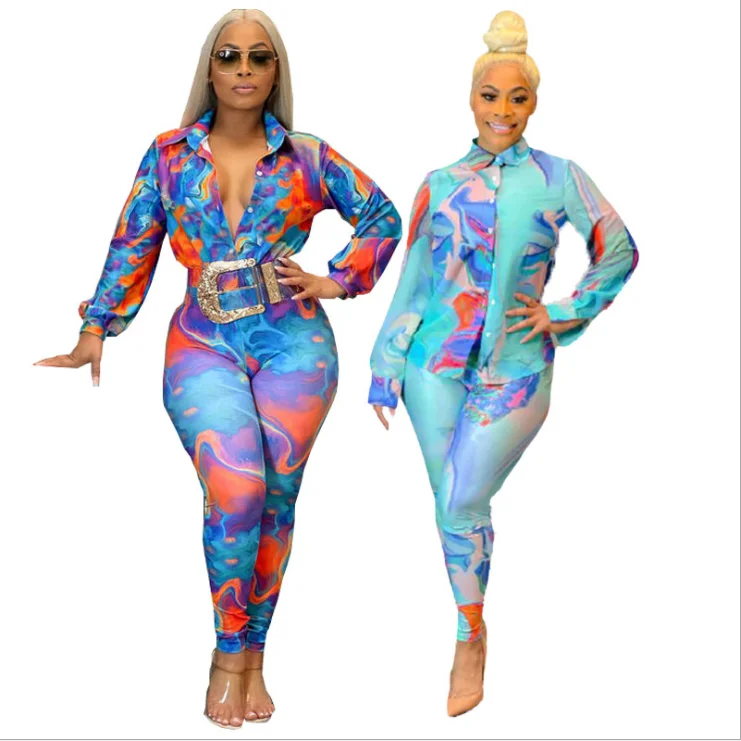 YH002 Fashion Spring Shirt Printed Personalized Leisure Suit Plus Size Women Two Piece Pants Set Women
YH002 Fashion Spring Shirt Printed Personalized Leisure Suit Plus Size Women Two Piece Pants Set Women