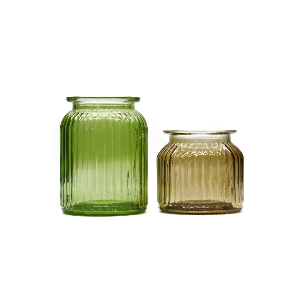 Hot Sell Round 500ml 1000ml Stripe green saffron yellow Glass Vase For Home Decoration
Hot Sell Round 500ml 1000ml Stripe green saffron yellow Glass Vase For Home Decoration