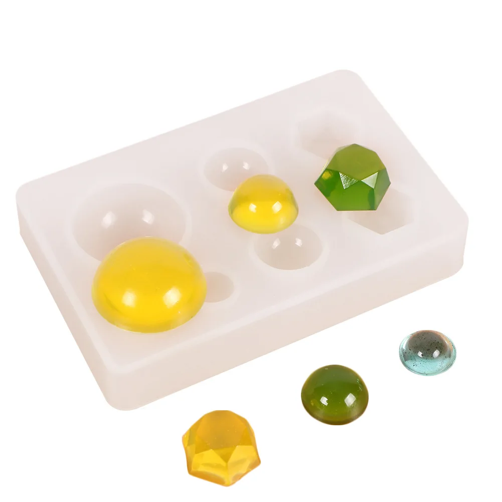 DIY crystal drop mold multi-sided transparent diamond decoration silicone mold for resin craft, White 
DIY crystal drop mold multi-sided transparent diamond decoration silicone mold for resin craft, White