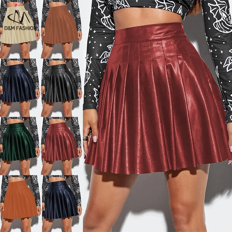 D&M Wholesale Lady Vacation Party Prom Nightclub Bar Faux Leather Short Skirts Sexy Mini PU Pleated Skirts
D&M Wholesale Lady Vacation Party Prom Nightclub Bar Faux Leather Short Skirts Sexy Mini PU Pleated Skirts