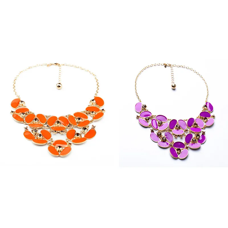 xl00802 African Orange Purple Flower Gemstone Bib Statement Jewelry Gold Fashion Resin Chunky Necklaces Women
xl00802 African Orange Purple Flower Gemstone Bib Statement Jewelry Gold Fashion Resin Chunky Necklaces Women