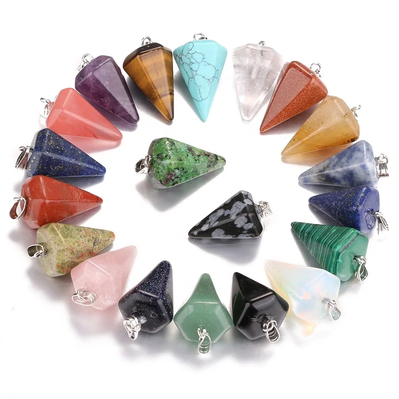Assorted Natural Stone Hexagonal Awl Cone Pendants Quartz Turquoises Tiger Eye Opal Aventurine Charms for DIY Jewelry Making
Assorted Natural Stone Hexagonal Awl Cone Pendants Quartz Turquoises Tiger Eye Opal Aventurine Charms for DIY Jewelry Making