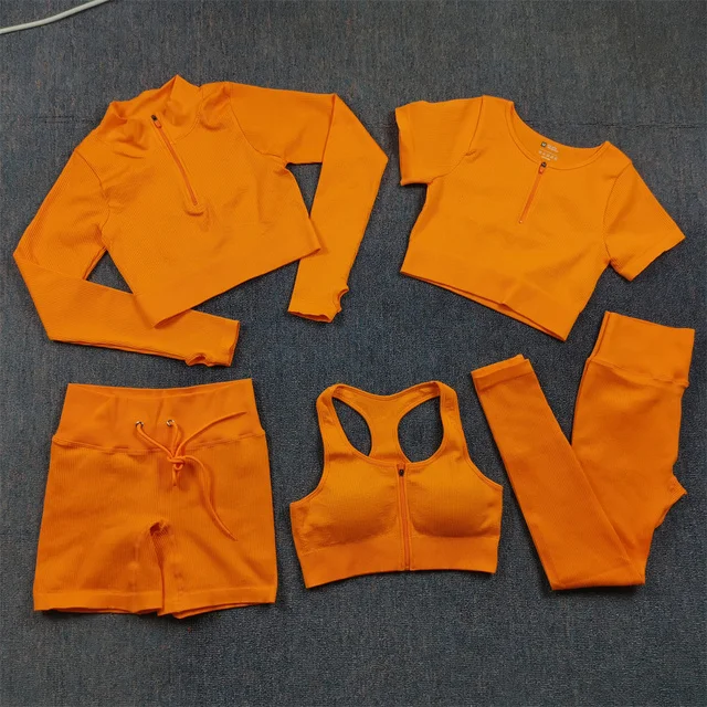 Womens Fitness Clothing Sport Set Knitted Zipper Bra Shorts yoga Sets For Women gym yoga 5-Piece set
Womens Fitness Clothing Sport Set Knitted Zipper Bra Shorts yoga Sets For Women gym yoga 5-Piece set