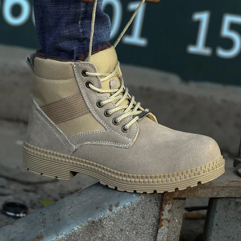Winter Boots Steel Toe Safety Shoes Tactical Military Boots Desert Puncture-Proof Work Shoes Ankle Boots Warm Men Women Shoes, Beige
Winter Boots Steel Toe Safety Shoes Tactical Military Boots Desert Puncture-Proof Work Shoes Ankle Boots Warm Men Women Shoes, Beige