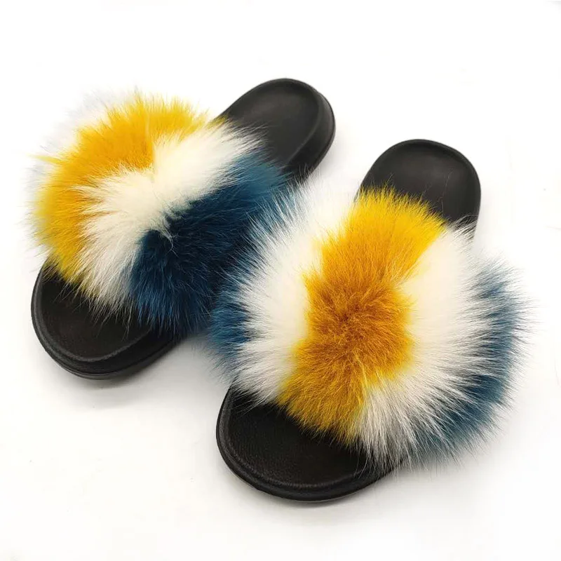 High Quality Soft Women Custom Raccoon Fur Slippers Fox Fur Slide Sandals, Colours
High Quality Soft Women Custom Raccoon Fur Slippers Fox Fur Slide Sandals, Colours