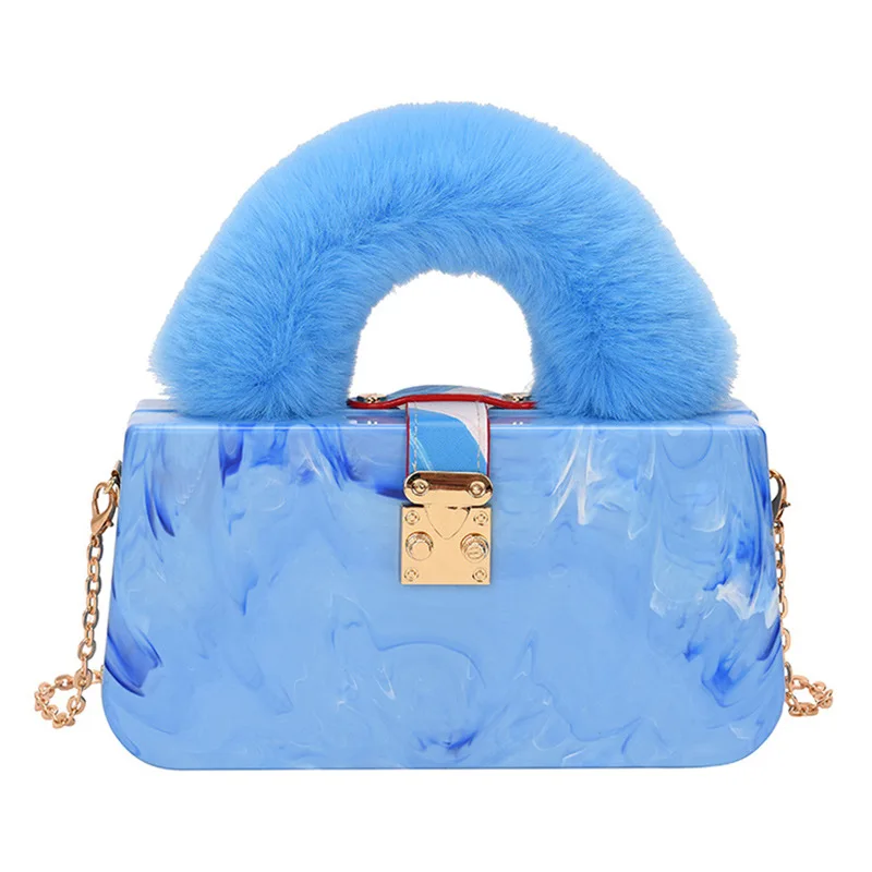 New trendy faux fur handle bags designer box acrylic hand bag ladies chain fall winter purses and handbags luxury women, 7pcs
New trendy faux fur handle bags designer box acrylic hand bag ladies chain fall winter purses and handbags luxury women, 7pcs