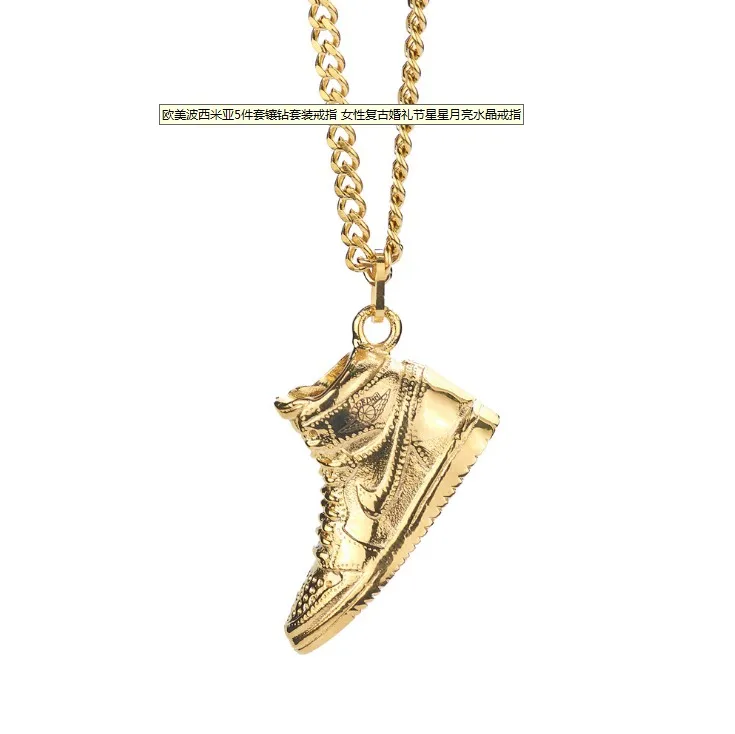 Fashion hip-hop jewelry stainless steel necklace sneakers pendant necklace men gold personalized custom necklace
Fashion hip-hop jewelry stainless steel necklace sneakers pendant necklace men gold personalized custom necklace