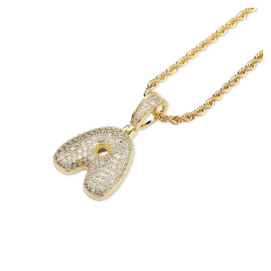 Wholesale Fashion Hip Hop Jewelry Custom Diamond Alphabet Bubble Letter Pendant, 3 colors
Wholesale Fashion Hip Hop Jewelry Custom Diamond Alphabet Bubble Letter Pendant, 3 colors