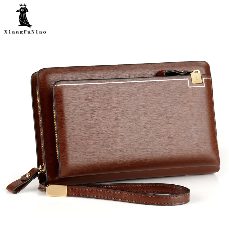 XIANGFUNIAO Brand Men Clutch Bag Fashion Leather Long Purse Double Zipper Business Wallet Black Brown Male Casual Handy Bag
XIANGFUNIAO Brand Men Clutch Bag Fashion Leather Long Purse Double Zipper Business Wallet Black Brown Male Casual Handy Bag