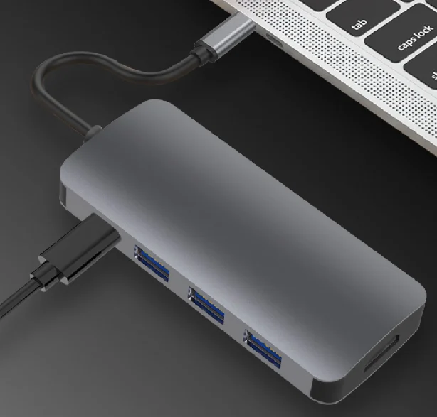 5 Ports Aluminum USB3.1 Type-C Hub 4K Laptop Type C Hub USB-C Laptop Docking Station
5 Ports Aluminum USB3.1 Type-C Hub 4K Laptop Type C Hub USB-C Laptop Docking Station