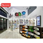 Wooden Medical Display Shelf Modern Shop Counter Design For Pharmacy Store Medicine Shop Furniture