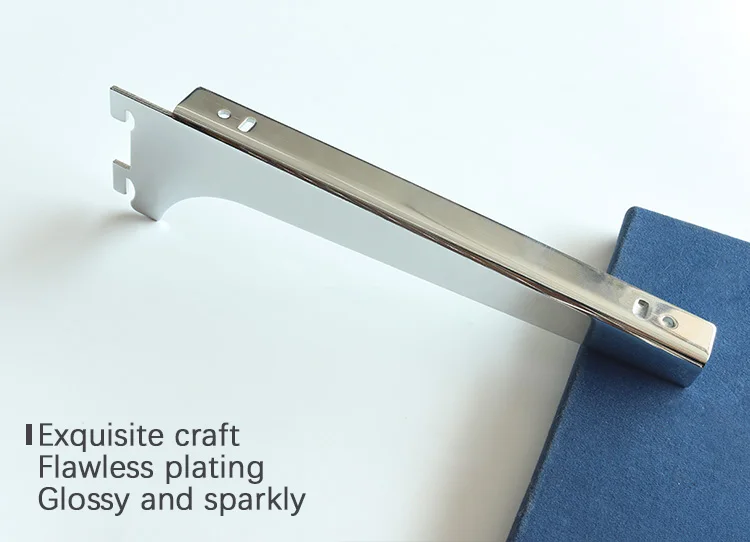 Slotted channel metal bracket for glass shelves, View metal shelf