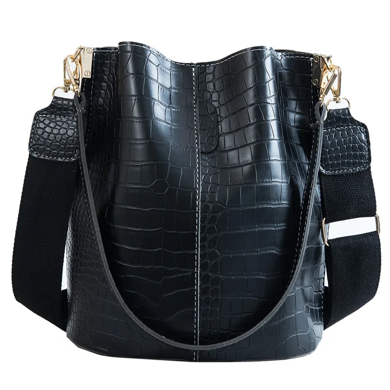 Portable big bag female 2020 new Crocodile shoulder bucket bag Large-capacity wild broadband Messenger bag
Portable big bag female 2020 new Crocodile shoulder bucket bag Large-capacity wild broadband Messenger bag