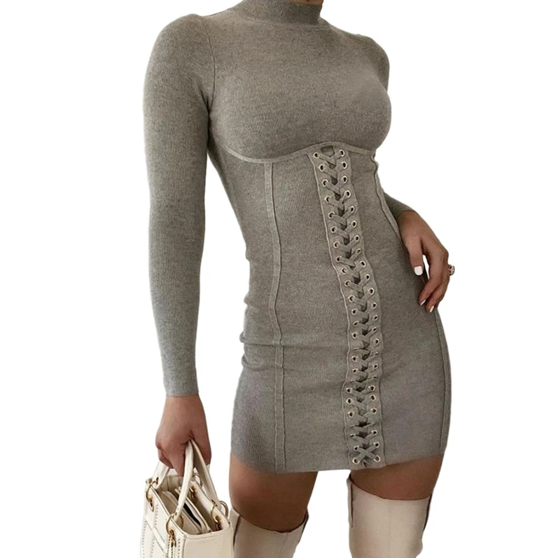 ANL3067 2020 autumn and winter women's round neck long-sleeved lace slim dress women, Accept customization
ANL3067 2020 autumn and winter women's round neck long-sleeved lace slim dress women, Accept customization