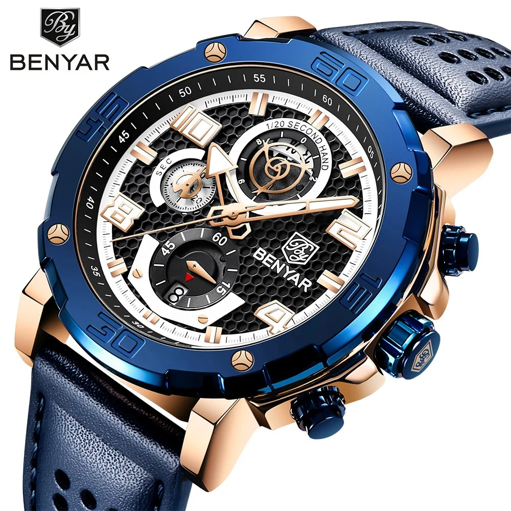 BENYAR Men's Watches 5172 Classic Leather Business Fashion Watch Men Quartz Wristwatches Casual Waterproof Dropshipping Clock, Look at the picture
BENYAR Men's Watches 5172 Classic Leather Business Fashion Watch Men Quartz Wristwatches Casual Waterproof Dropshipping Clock, Look at the picture