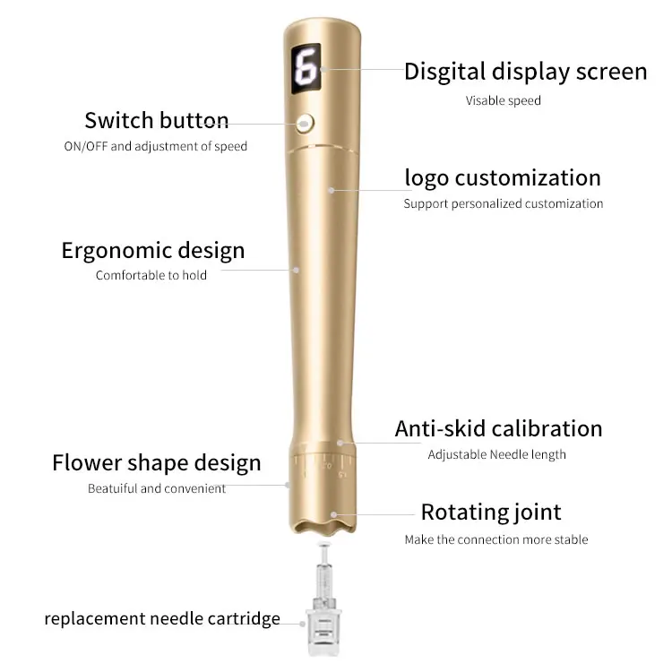 Hot sale Ultima Pen m8 Electric Micro Derma Pen original Therapy Beauty Machine electronic automatic micro needle Derma Pen, Gold
Hot sale Ultima Pen m8 Electric Micro Derma Pen original Therapy Beauty Machine electronic automatic micro needle Derma Pen, Gold