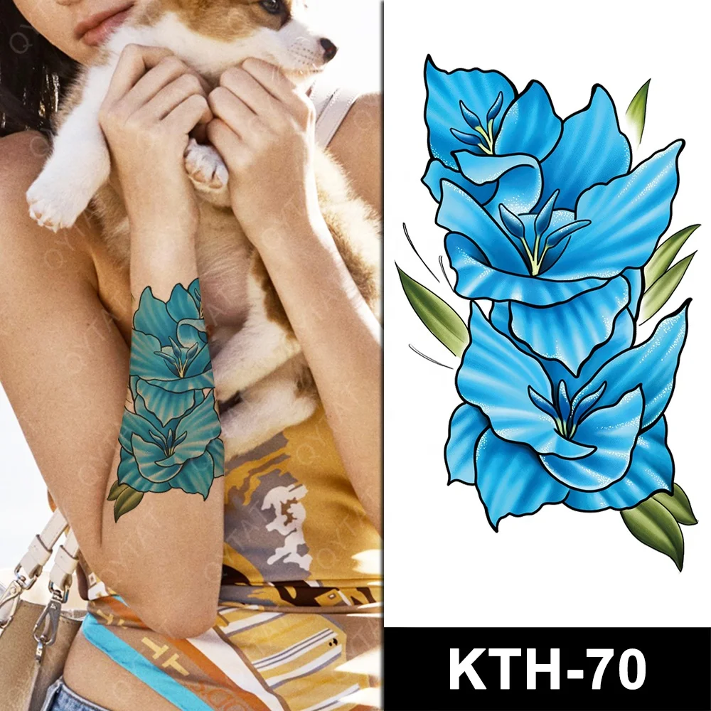 Wholesale New Arrival Skin Safe Waterproof Women Beautiful Full Color Temporary Blue Flower Tattoo
Wholesale New Arrival Skin Safe Waterproof Women Beautiful Full Color Temporary Blue Flower Tattoo