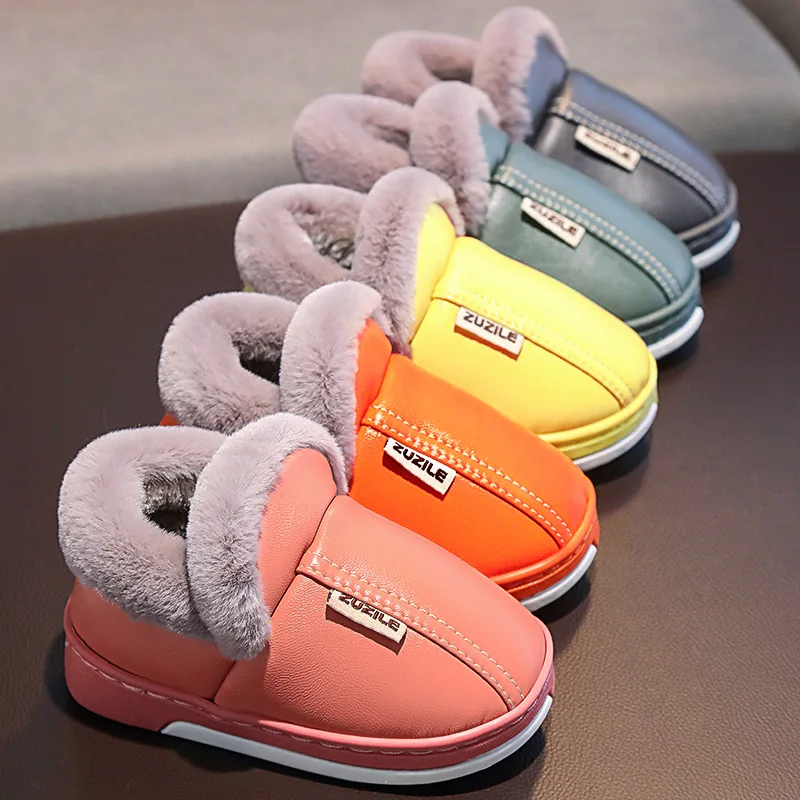 Winter Children Warm Shoes For Boy Girl Cotton Slippers PU Leather Kid Non-slip Waterproof Shoes Fashion Home Warm Casual Shoes
Winter Children Warm Shoes For Boy Girl Cotton Slippers PU Leather Kid Non-slip Waterproof Shoes Fashion Home Warm Casual Shoes