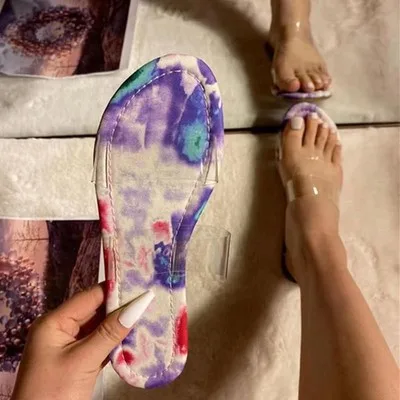 2021 New Arrival Flat Slippers Women Tie-Dyed Neon Color Casual Clear Flat Summer Shoes Fashion sandals for women, Picture
2021 New Arrival Flat Slippers Women Tie-Dyed Neon Color Casual Clear Flat Summer Shoes Fashion sandals for women, Picture