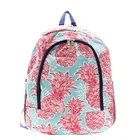 Print Backpack Pineapple Bookbag Wholesale Zipper Monogram Personalized Pineapple Print Canvas Backpack