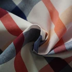 cotton polyester blend plaid fabric for garments