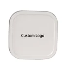 Private Logo Design Square Mini Wedding Gift Candy Mint Stackable Empty Metal Tin Cans Box With Seamless Lids