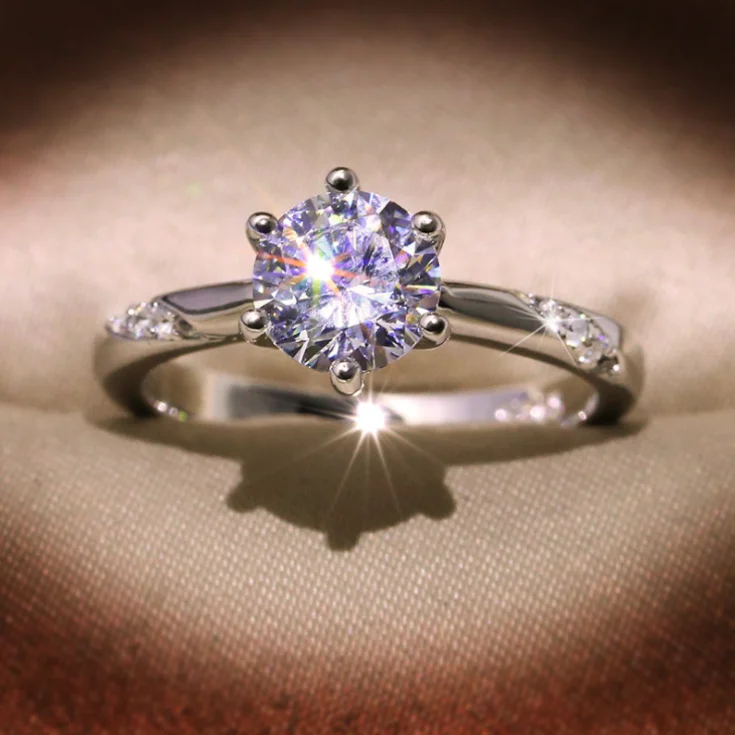 Fashion wholesale KYSS08 new design fashionable artificial moissanite wedding engagement ring for women, Silver
Fashion wholesale KYSS08 new design fashionable artificial moissanite wedding engagement ring for women, Silver