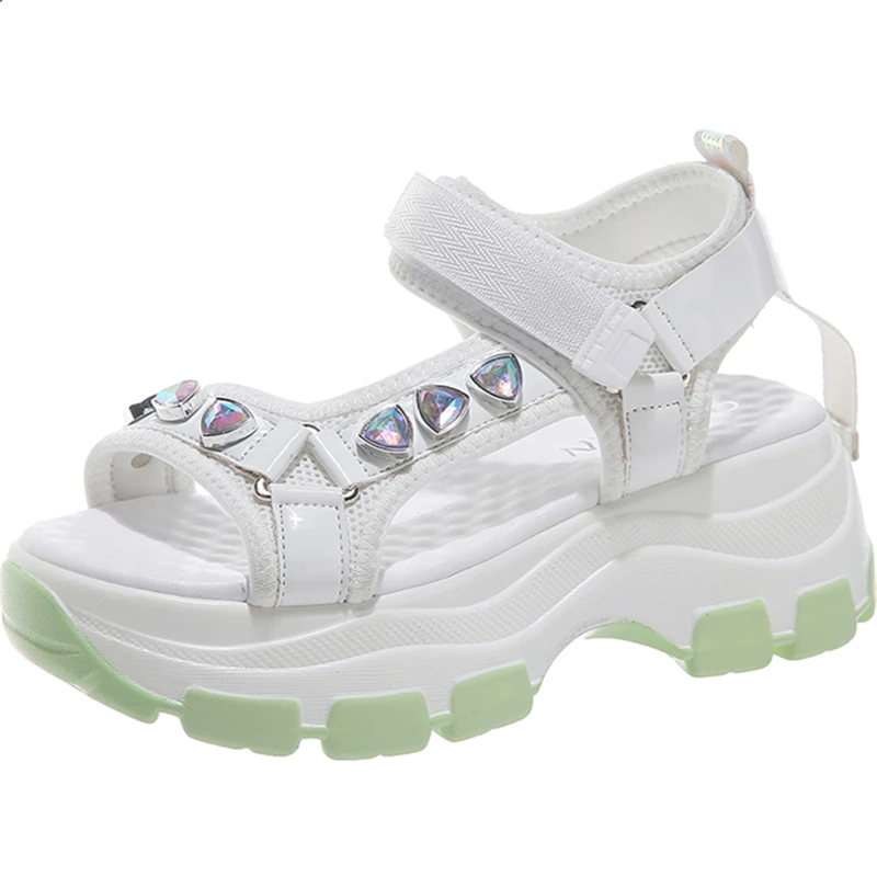 2021 New Crystal Platform Sandals Women Thick Sole Flat Sandals Rome Small Fragrance Ladies Sandals
2021 New Crystal Platform Sandals Women Thick Sole Flat Sandals Rome Small Fragrance Ladies Sandals