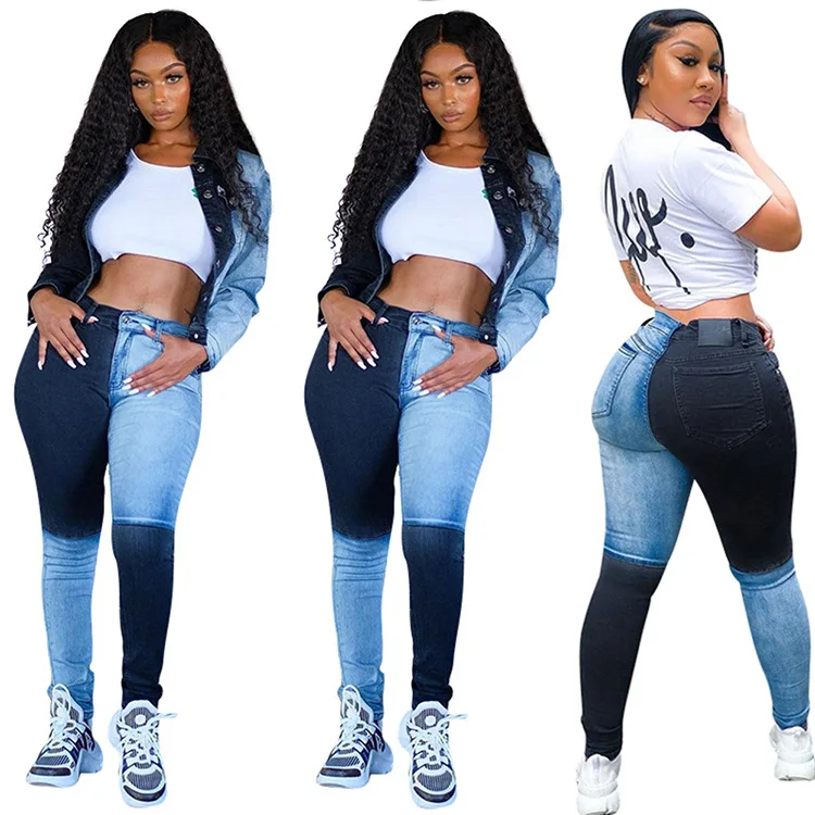 OEM Cargo Pant High Waisted Sexy Women Jeans Female Patchwork Elastic Pencil Pants Femme Women Denim Trousers, Blue
OEM Cargo Pant High Waisted Sexy Women Jeans Female Patchwork Elastic Pencil Pants Femme Women Denim Trousers, Blue
