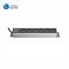 French type 6ways PDU socket with current ad voltage dual digital display for cabinet (power distribution unit)