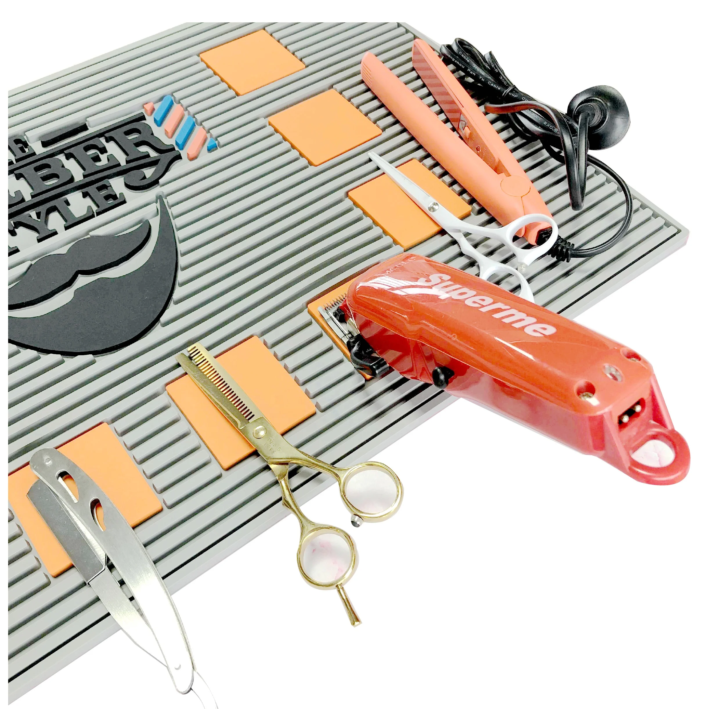 Pro rubber Salon barber mat Spa Beauty Flexible Silicone Counter Mat Hair Magnetic Salon rubber mat salon hair equipment, Pantone color
Pro rubber Salon barber mat Spa Beauty Flexible Silicone Counter Mat Hair Magnetic Salon rubber mat salon hair equipment, Pantone color