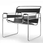 Chair Design Chair Modern Stainless Steel Wassily Chair With Leather Recliner Leisure Armchair