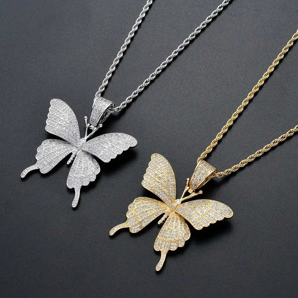 CN111 Cubic Zircon Butterfly Pendants Women Necklace Men's Hip Hop Necklace Party Jewelry Gift
CN111 Cubic Zircon Butterfly Pendants Women Necklace Men's Hip Hop Necklace Party Jewelry Gift