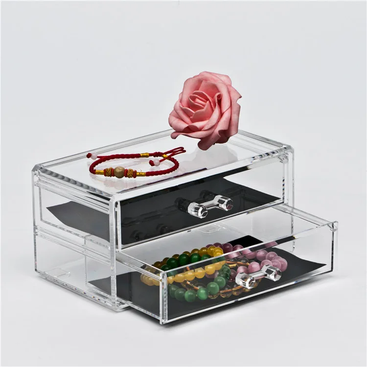2 Drawers Acrylic Cosmetics Display Makeup and Jewelry Storage Case Display Great for Lipstick, Nail Polish, Brushes, Clear or customized
2 Drawers Acrylic Cosmetics Display Makeup and Jewelry Storage Case Display Great for Lipstick, Nail Polish, Brushes, Clear or customized