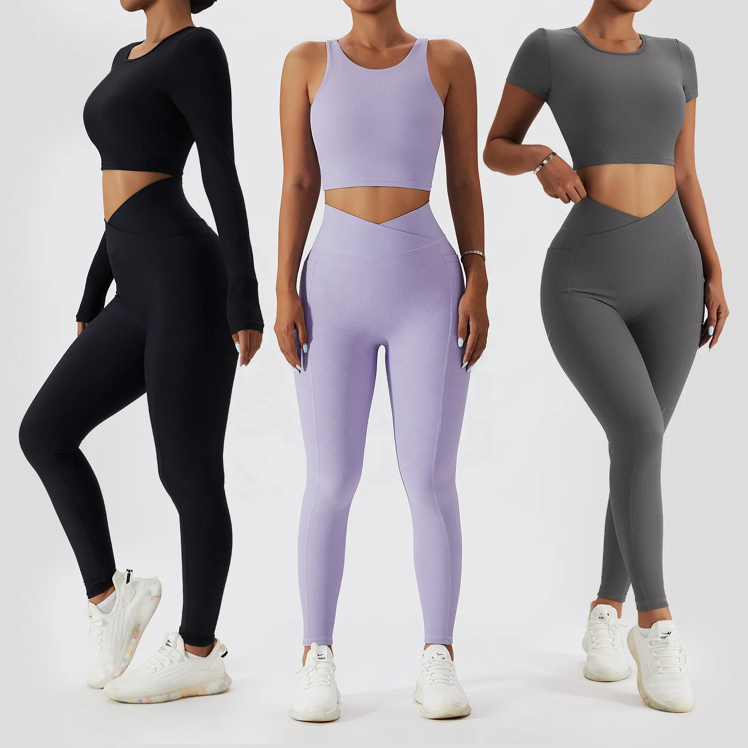 Custom Logo Breathable Oversized Ladies' Sportswear Quick Dry Alphalete Seamless Gym Fitness Sets For Women
Custom Logo Breathable Oversized Ladies' Sportswear Quick Dry Alphalete Seamless Gym Fitness Sets For Women