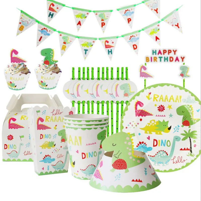 Good Quality Disposable Dinosaur Party Tableware Set Supplies Paper Plates Kids Boy Birthday Dinosaur Party Favors Decoration
Good Quality Disposable Dinosaur Party Tableware Set Supplies Paper Plates Kids Boy Birthday Dinosaur Party Favors Decoration