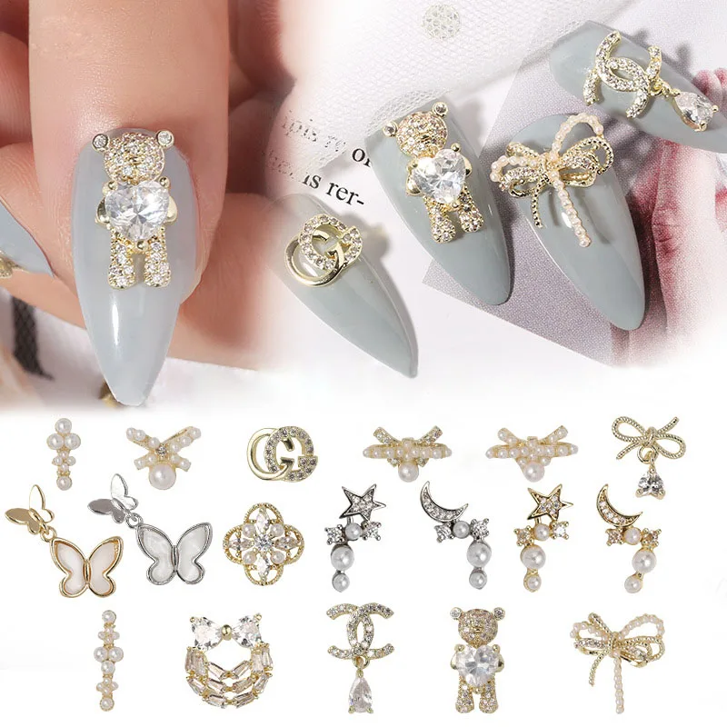 Free Shipping Shiny Bowknot Nail Zircon 3D Decorations Heart Crystal Alloy Pendant Pearl Jewelry Butterfly Nail Art Rhinestones
Free Shipping Shiny Bowknot Nail Zircon 3D Decorations Heart Crystal Alloy Pendant Pearl Jewelry Butterfly Nail Art Rhinestones