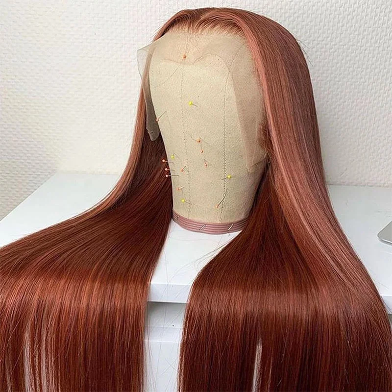 Straight glueless wig Orange Color 13x6 Human Hair HD Lace Front Virgin Hair Wigs For Black Women Pre Pluck Lace Wig
Straight glueless wig Orange Color 13x6 Human Hair HD Lace Front Virgin Hair Wigs For Black Women Pre Pluck Lace Wig
