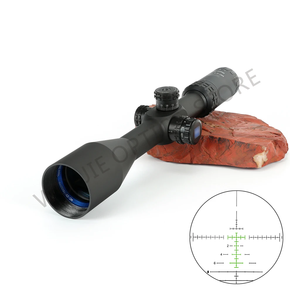 

HD View SULIKO 3-18x50 FFFP Z800 Riflescope Adjustable Green Red Dot Hunting Light Tactical Scope Reticle Optical Rifle Scope, Black