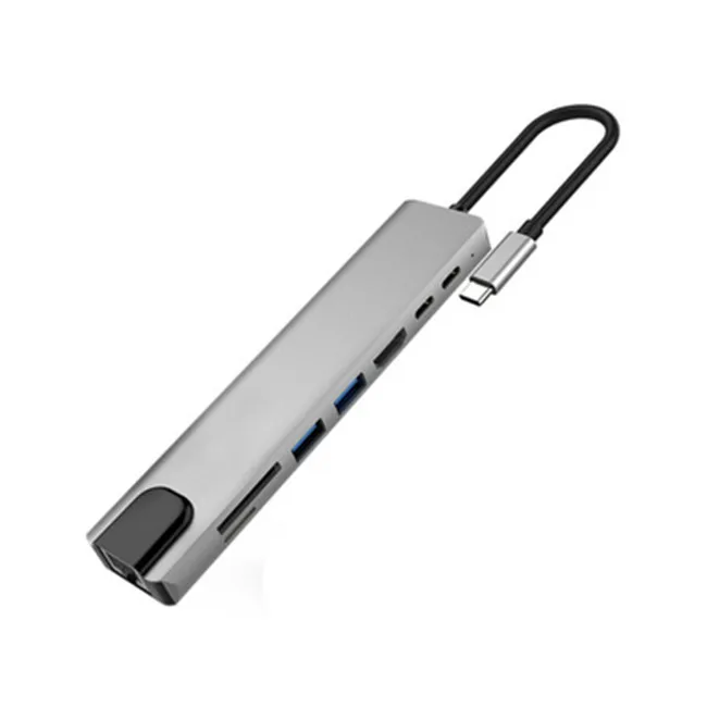 Laptops 8 in 1 multi function USB C hub compatible with Mac Book pro laptops adapter charger hd mi-compatible splitter, Silver
Laptops 8 in 1 multi function USB C hub compatible with Mac Book pro laptops adapter charger hd mi-compatible splitter, Silver