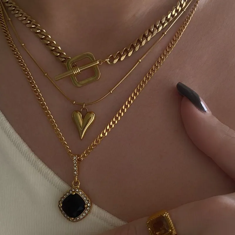 3 Designs Bar Circle Love Heart Necklaces Square Cubic Zirconia Choker Necklaces for Women Vintage Minimalist Trendy Jewelry Hot, Gold
3 Designs Bar Circle Love Heart Necklaces Square Cubic Zirconia Choker Necklaces for Women Vintage Minimalist Trendy Jewelry Hot, Gold
