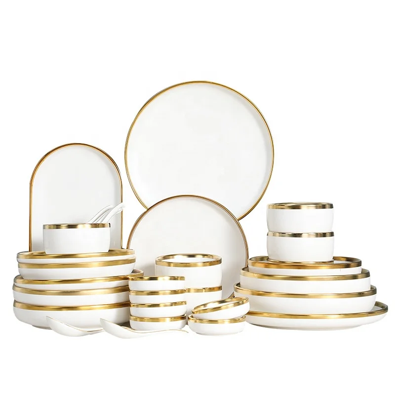 Nordic style ceramic dishes gold peacock white plate sushi plate western dishes spoon set, Customized color
Nordic style ceramic dishes gold peacock white plate sushi plate western dishes spoon set, Customized color