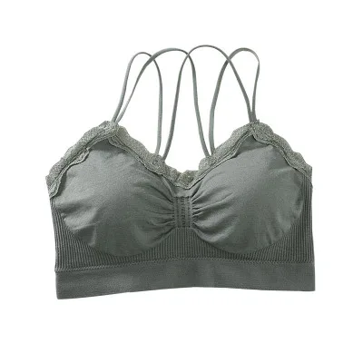 Nanchang Xihui Seamless lace crossed beauty back vest sexy no rims thread cotton breast wrap lingerie women, Customizes color
Nanchang Xihui Seamless lace crossed beauty back vest sexy no rims thread cotton breast wrap lingerie women, Customizes color