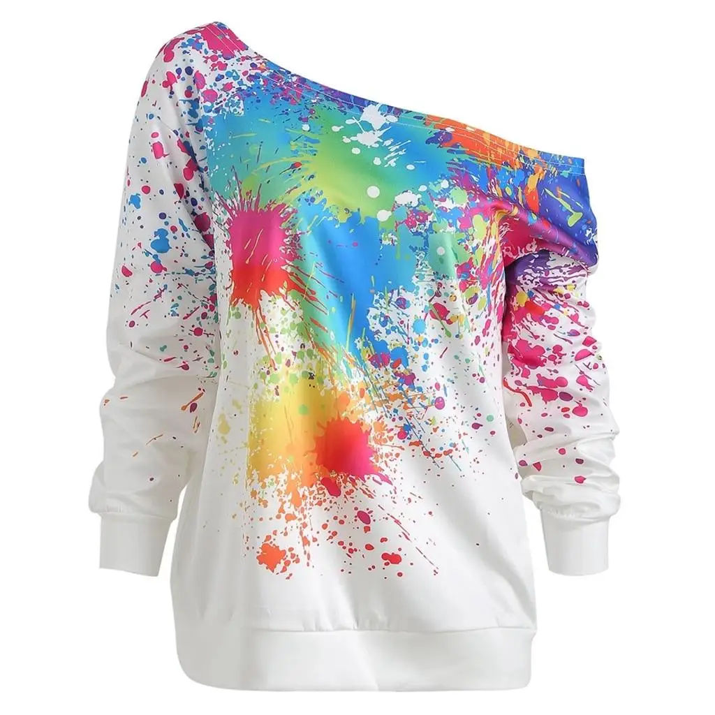 Fashion Hoodie Women Sexy Skew Neck Long Sleeve Paint Splatter Print Sweatshirt Top Blouse Sudaderas Para Mujer Hoodie Women
Fashion Hoodie Women Sexy Skew Neck Long Sleeve Paint Splatter Print Sweatshirt Top Blouse Sudaderas Para Mujer Hoodie Women