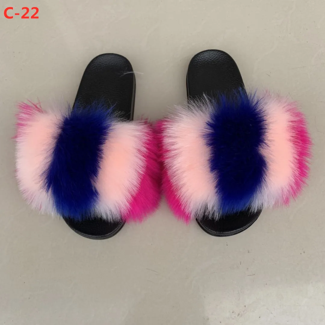 Ladies Korean style indoor imitation fox fur pvc slippers European style fashion outer wear home four seasons fur slippers
Ladies Korean style indoor imitation fox fur pvc slippers European style fashion outer wear home four seasons fur slippers