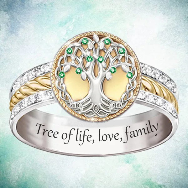 2021 New Trend Crystal Rings for Women Two-tone Gold Plated Tree of Life Women's Ring Wedding Jewelry Gifts Bride Accessories
2021 New Trend Crystal Rings for Women Two-tone Gold Plated Tree of Life Women's Ring Wedding Jewelry Gifts Bride Accessories