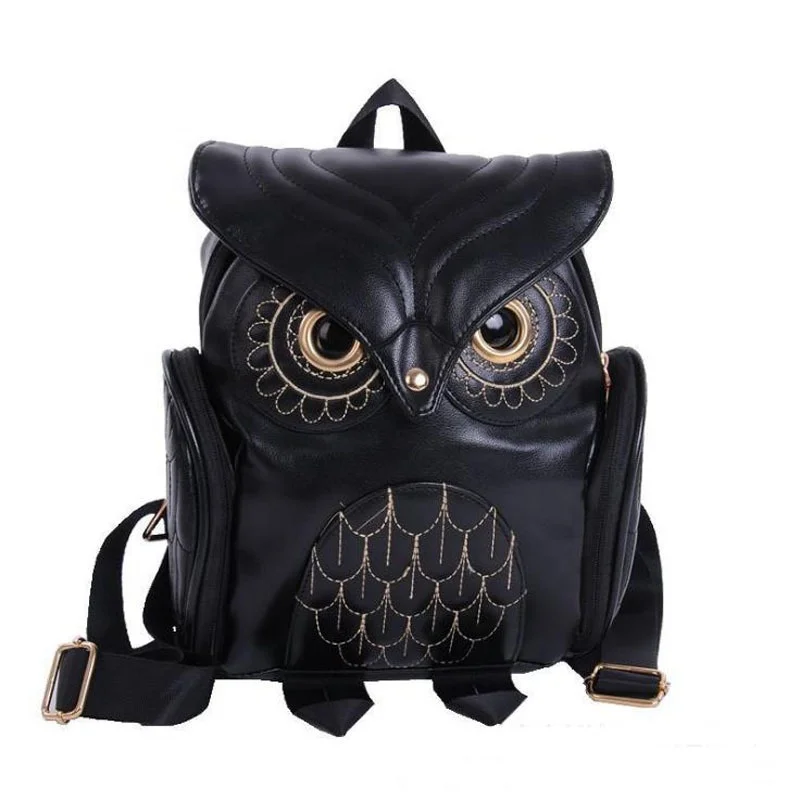 Owl backpack new retro PU personality small backpack Korean travel bag student school bag female, Blue,gold,black,pink,red
Owl backpack new retro PU personality small backpack Korean travel bag student school bag female, Blue,gold,black,pink,red
