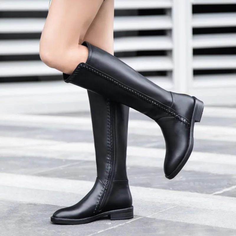 New Design Wholesale Fashion Women Flat Long Boots Ladies Knee High Pu Leather Shoes Made In China, Customized color
New Design Wholesale Fashion Women Flat Long Boots Ladies Knee High Pu Leather Shoes Made In China, Customized color