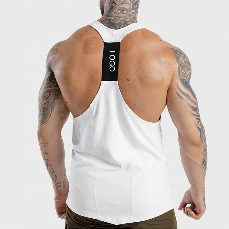 

Custom logo 100% polyester fitness tops quick dry longline men tank top gym, 4 colors