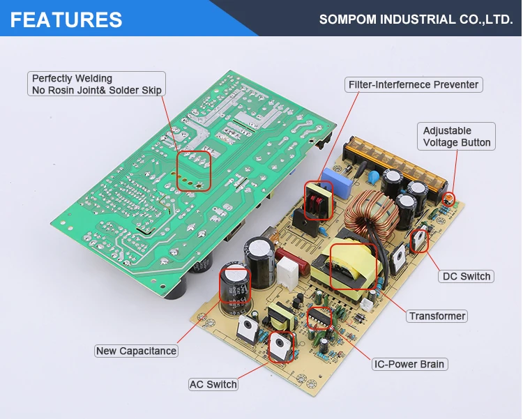 Sompom AC/DC Single Output 12V 30A power Supply for 3D Printer